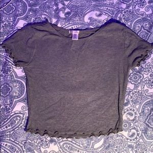 grey crop top